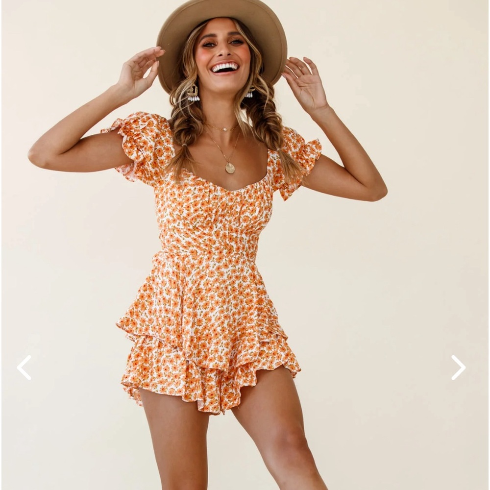 Selfie Leslie Tie Back Romper